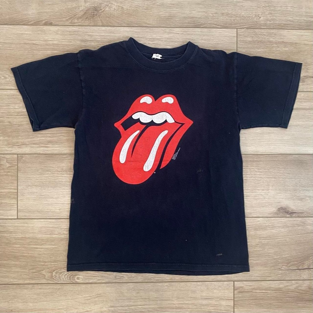 Vintage 2002 Rolling Stones Tour Black T-Shirt Adult Size Medium Y2K VTG
